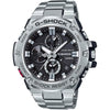 Casio GST-B100D-1ACR G-Shock Reloj de cuarzo plateado con pantalla analógica para hombre con Bluetooth y energía solar
