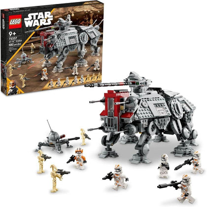 LEGO Star Wars at-TE Walker 75337 Juguete posable de la Venganza de los Sith con soldados clon 212 y droides de batalla