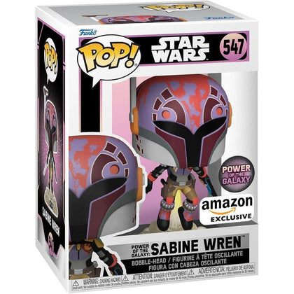 Funko Pop! Star Wars: Sabine Wren con Darksaber de la serie Power of The Galaxy, edición exclusiva de Amazon