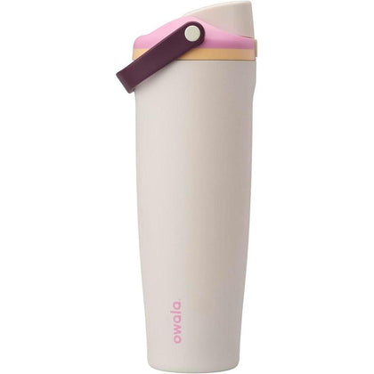 Botella de agua Owala FreeSip Sway de acero inoxidable aislada con pico de dos vías y pajita integrada, ideal para deportes y viajes