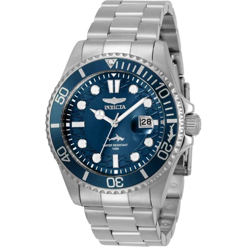 Invicta Reloj de cuarzo Pro Diver para hombre, plateado, de acero inoxidable, sumergible hasta 100 metros