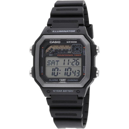 Reloj Casio Serie WS1600H con diseño deportivo, cronómetro, temporizador, luz LED y resistencia al agua, alarma, calendario y batería de larga duración