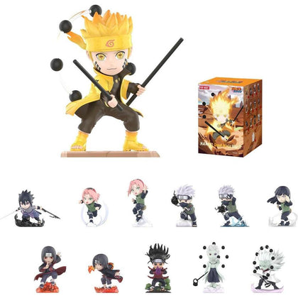 POP MART Figuras Naruto Ninkai Taisen, figuras aleatorias de diseño ciego, juguetes coleccionables