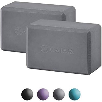 Gaiam Bloque de yoga – Espuma EVA sin látex – Superficie suave antideslizante con bordes biselados para yoga, pilates y meditación