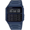 Casio CA-53WF-2B reloj digital para hombre con calculadora y correa azul, diseño retro original y elegante