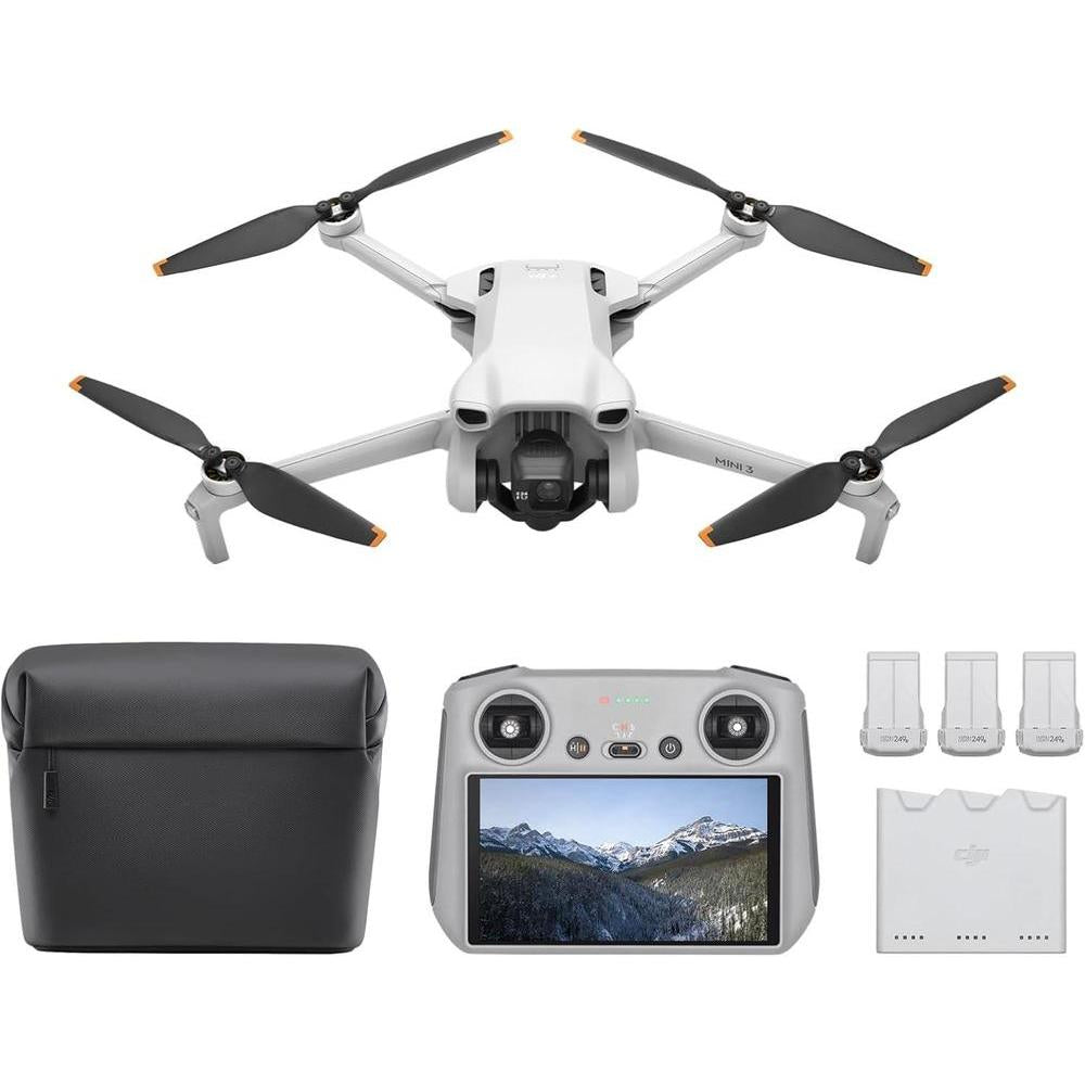 DJI Mini 3 combo con cámara 4K, 3 baterías, transmisión de video a 10 km, ideal para principiantes, dron ligero y avanzado