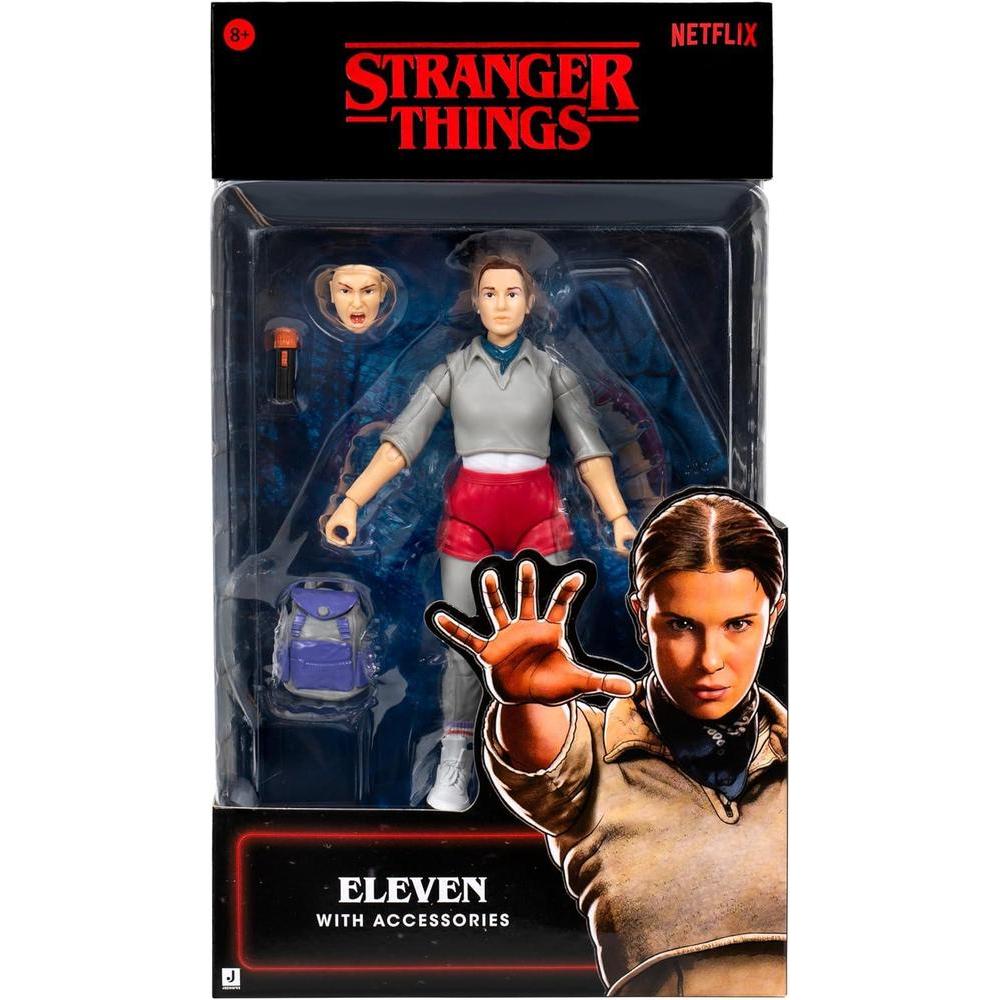 Stranger Things Eleven Upside Down: Figura de colección con articulaciones, ropa suave y accesorios únicos para fans y coleccionistas