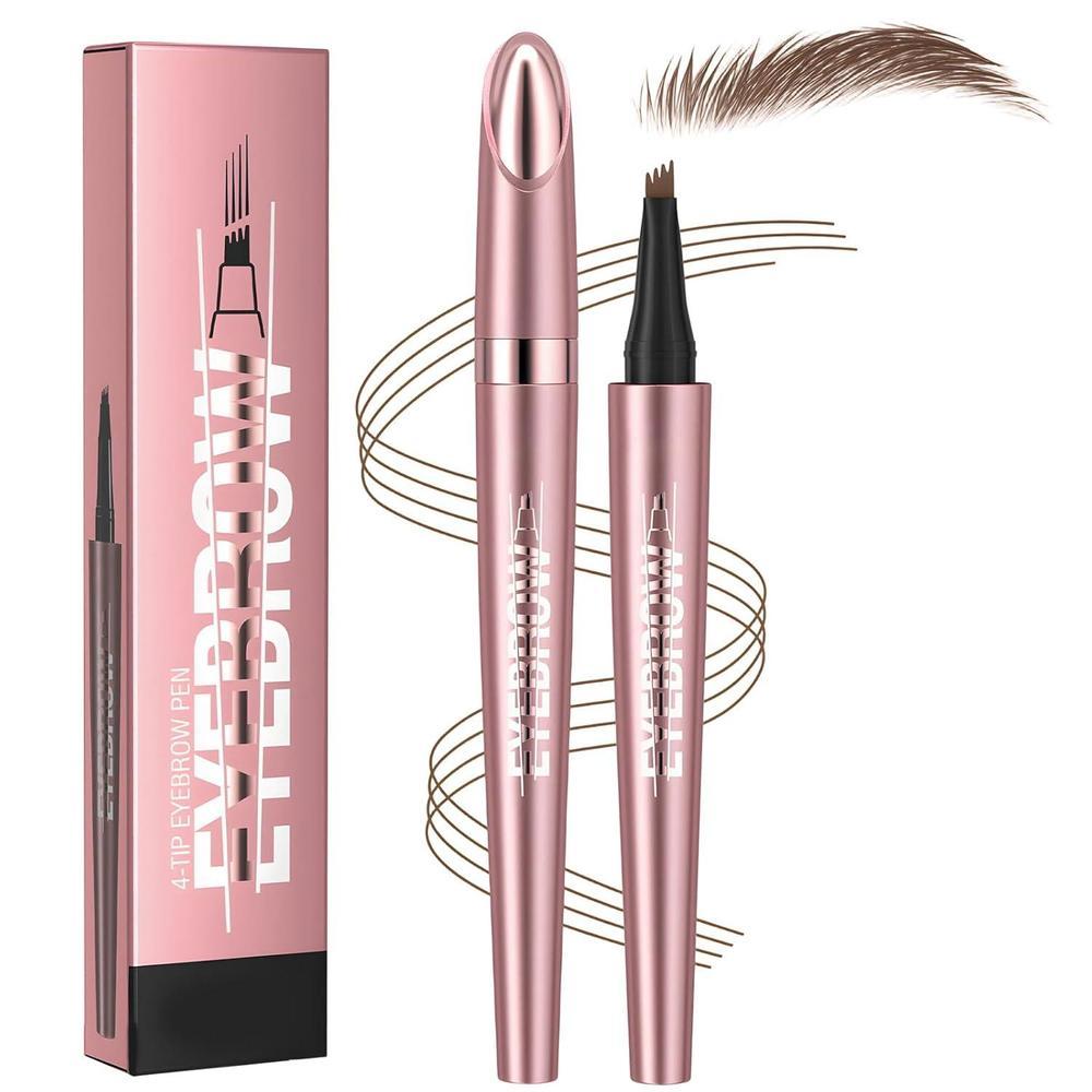Lápiz De Cejas 3d Microblading De 4 Puntas Resistente Al Agua Larga Duración Para Trazos Finos Y Look Natural