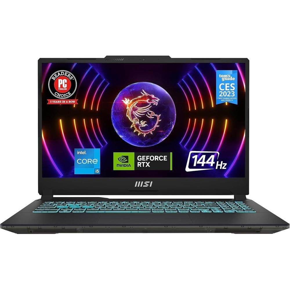 Msi Cyborg 15 Laptop: Intel Core I5, Rtx 2050, 15.6" Fhd, 144Hz, 16Gb Ram, 512Gb Ssd, Usb-C, Windows 11