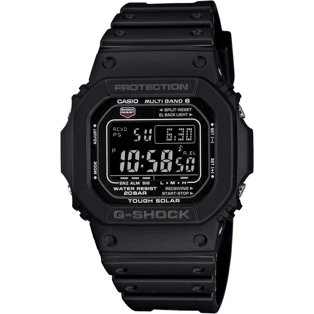 Reloj digital para hombres Casio G-Shock solar con cronometraje atómico multibanda y alta resistencia, modelo GW-M5610-1BJF