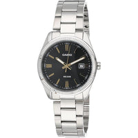 Reloj Casio Quartz para hombres con diseño en acero inoxidable y movimiento de cuarzo preciso, incluye batería