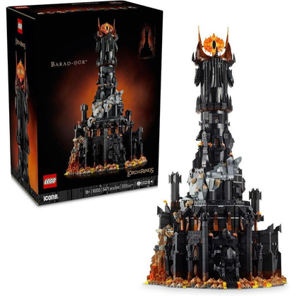 LEGO Icons El Señor de los Anillos Barad-dûr Juego de construcción para adultos con 10 minifiguras, ideal para fanáticos