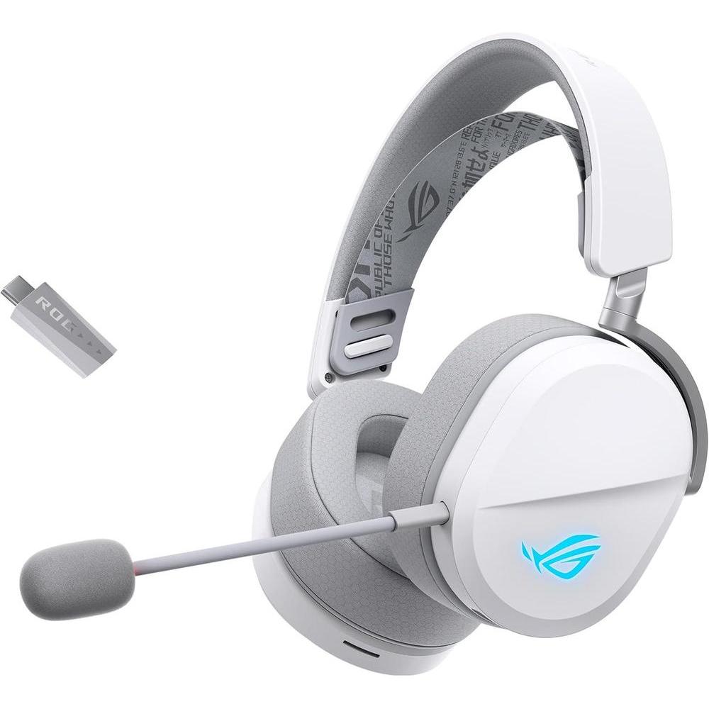 ASUS ROG Pelta Auriculares inalámbricos para juegos con micrófono desmontable, trimodo, batería de larga duración
