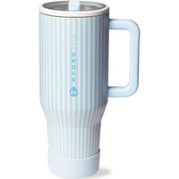 HydroJug Traveler, botella de agua reutilizable con asa y popote abatible, resistente al calor y fugas, hecho de acero inoxidable