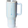 HydroJug Traveler, botella de agua reutilizable con asa y popote abatible, resistente al calor y fugas, hecho de acero inoxidable
