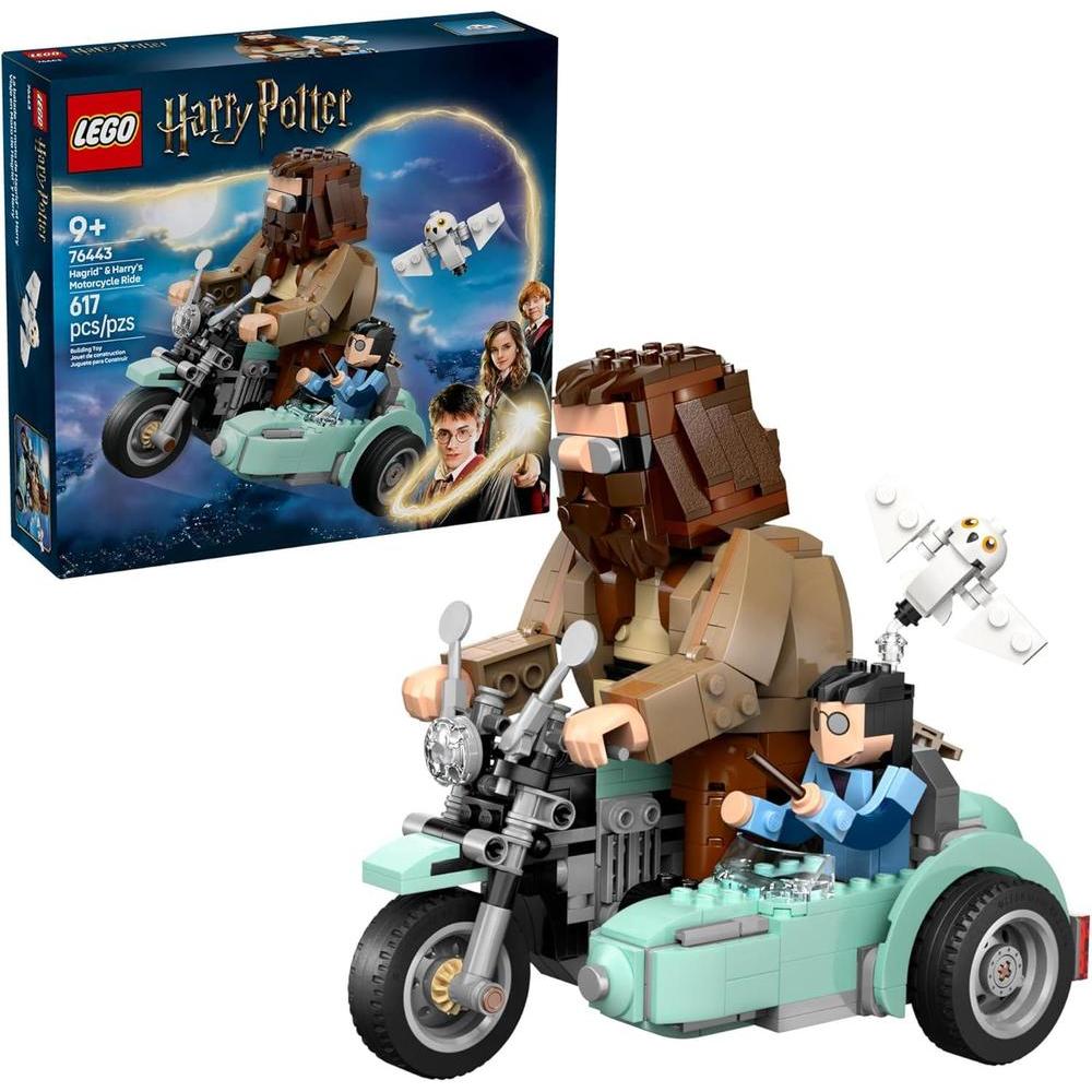 LEGO Harry Potter Hagrid y Harry, Juguete de construcción de motocicleta para niños y fanáticos, ideal para regalo