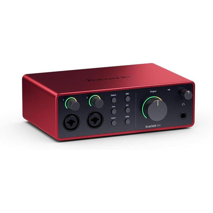 Focusrite Interfaz de audio USB Scarlett 4i4 de 4ª gen, calidad de estudio, música y contenido.