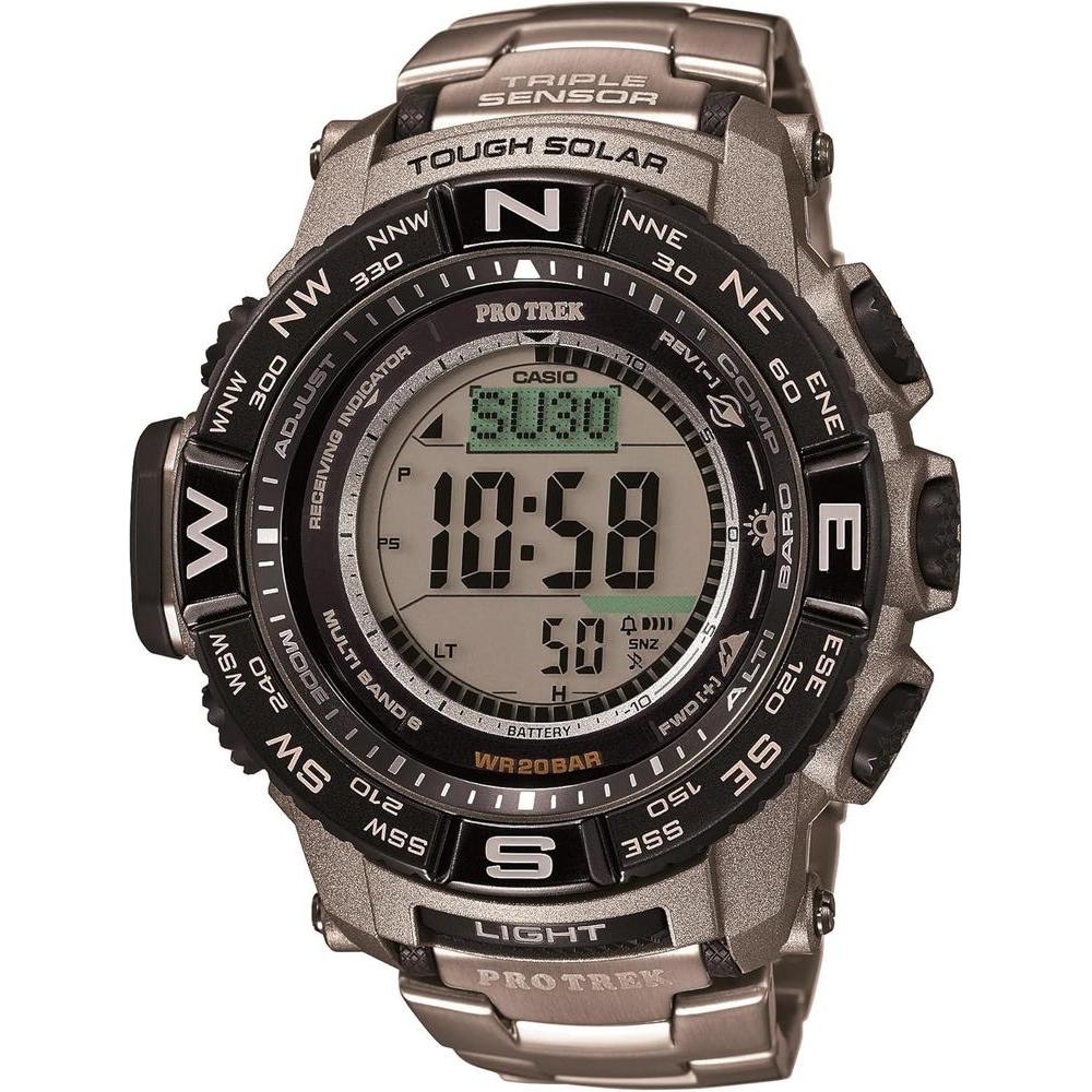 Casio Pro Trek: reloj digital con energía solar, brújula, altímetro, barómetro, termómetro y resistencia al agua