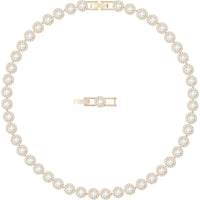 Swarovski Una Angelic All-Around Crystal Necklace Collection con Elegante Acabado en Tono Oro Rosa