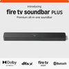 Barra de sonido Amazon Fire TV Plus con diseño todo en uno, Dolby Atmos, DTS:X y diálogos nítidos