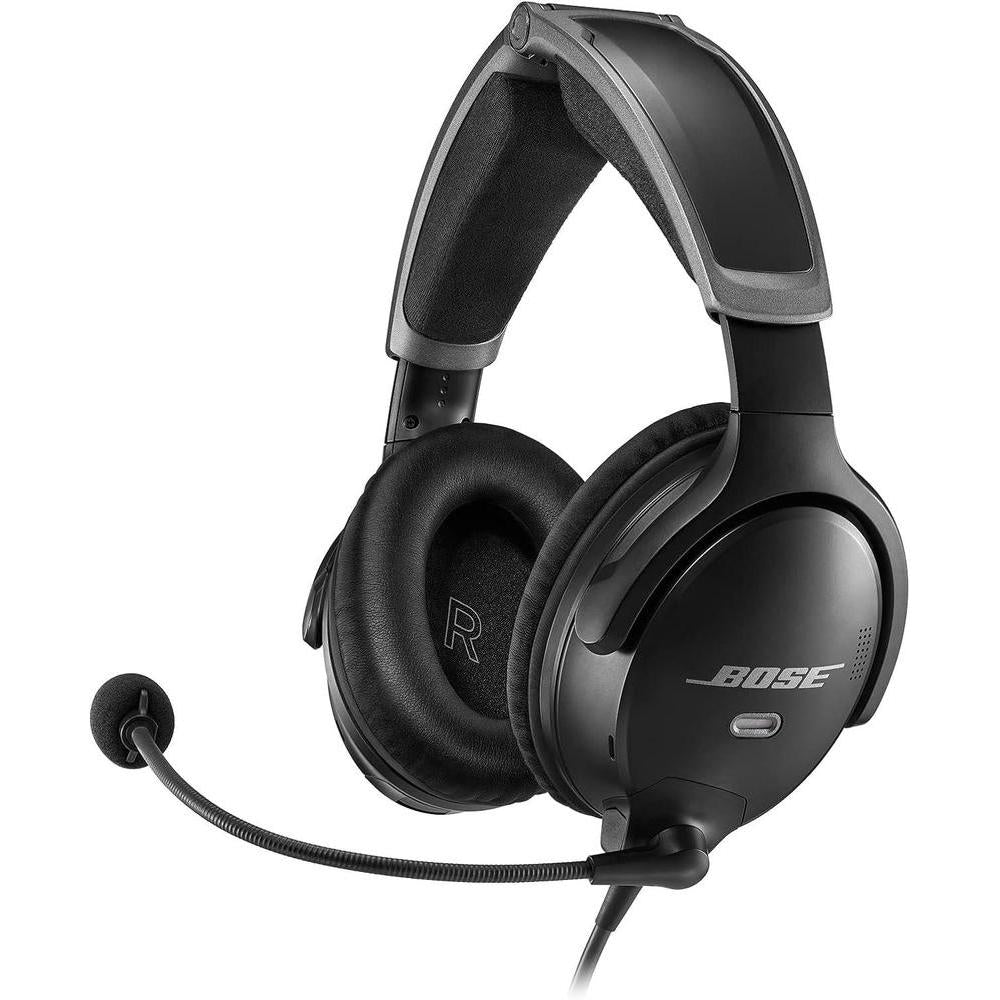 Auriculares Bose A30 Bluetooth para Aviación con Diseño Ligero, ANR Ajustable y Micrófono de Cancelación de Ruido Negro