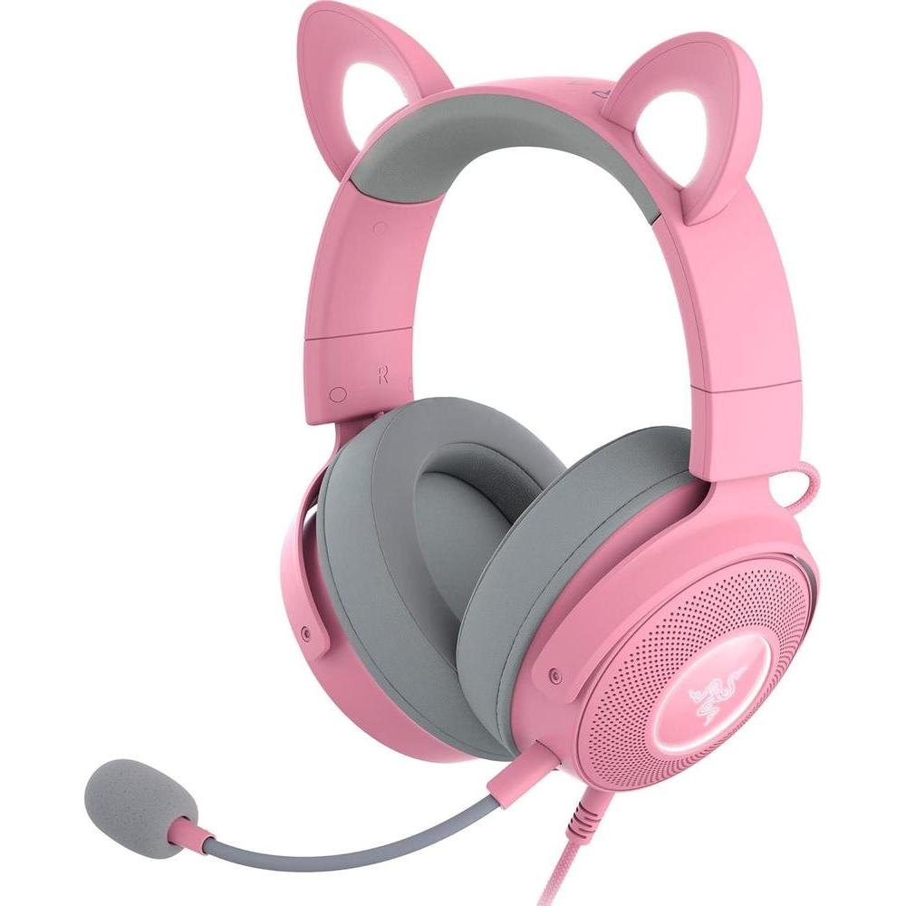 Razer Kraken Kitty V2 Pro Auriculares RGB: orejas intercambiables, iluminación reactiva y micrófono desmontable