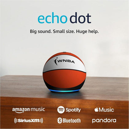 Echo Dot de Edición Limitada WNBA - Último Modelo con Mejor Calidad de Sonido y Funcionalidades Inteligentes