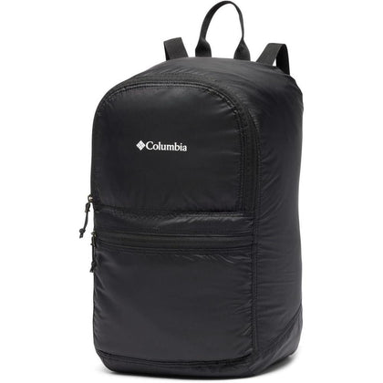 Mochila ligera y plegable de Columbia, negra, con almacenamiento práctico y diseño duradero para actividades al aire libre