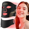 Máscara de terapia LED para cuidado avanzado de la piel facial y de cuello, rejuvenecimiento casero con colágeno