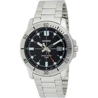 Reloj Casio para hombre, diseño análogo con dial marrón y acero inoxidable, resistente al agua y manecillas luminosas