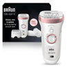 Braun Depiladora Silk-épil 9 9-880, depilación facial para mujeres, uso en seco y húmedo, kit de belleza recargable y sin cables.