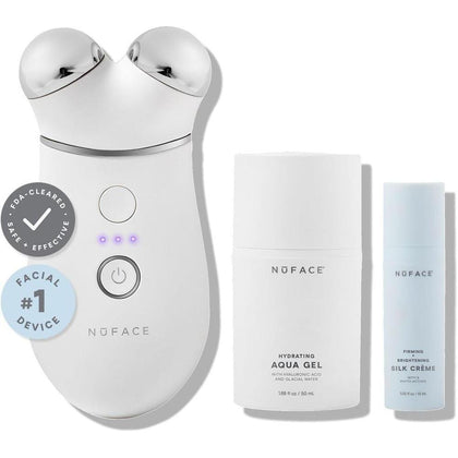 NuFACE Trinity+ Dispositivo Facial de Microcorriente Aprobado por la FDA - Esculpe Rostro y Tensa Cuello + Gel Activador