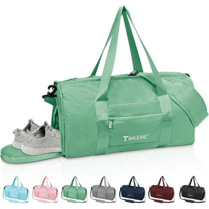 Bolso de gimnasio BALEINE para mujeres y hombres, ligero, impermeable, con compartimentos para zapatos y ropa húmeda