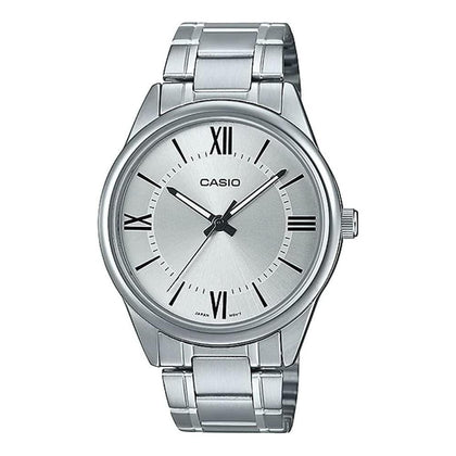 Reloj Casio analógico de acero inoxidable para hombre, resistente al agua, con movimiento de cuarzo japonés