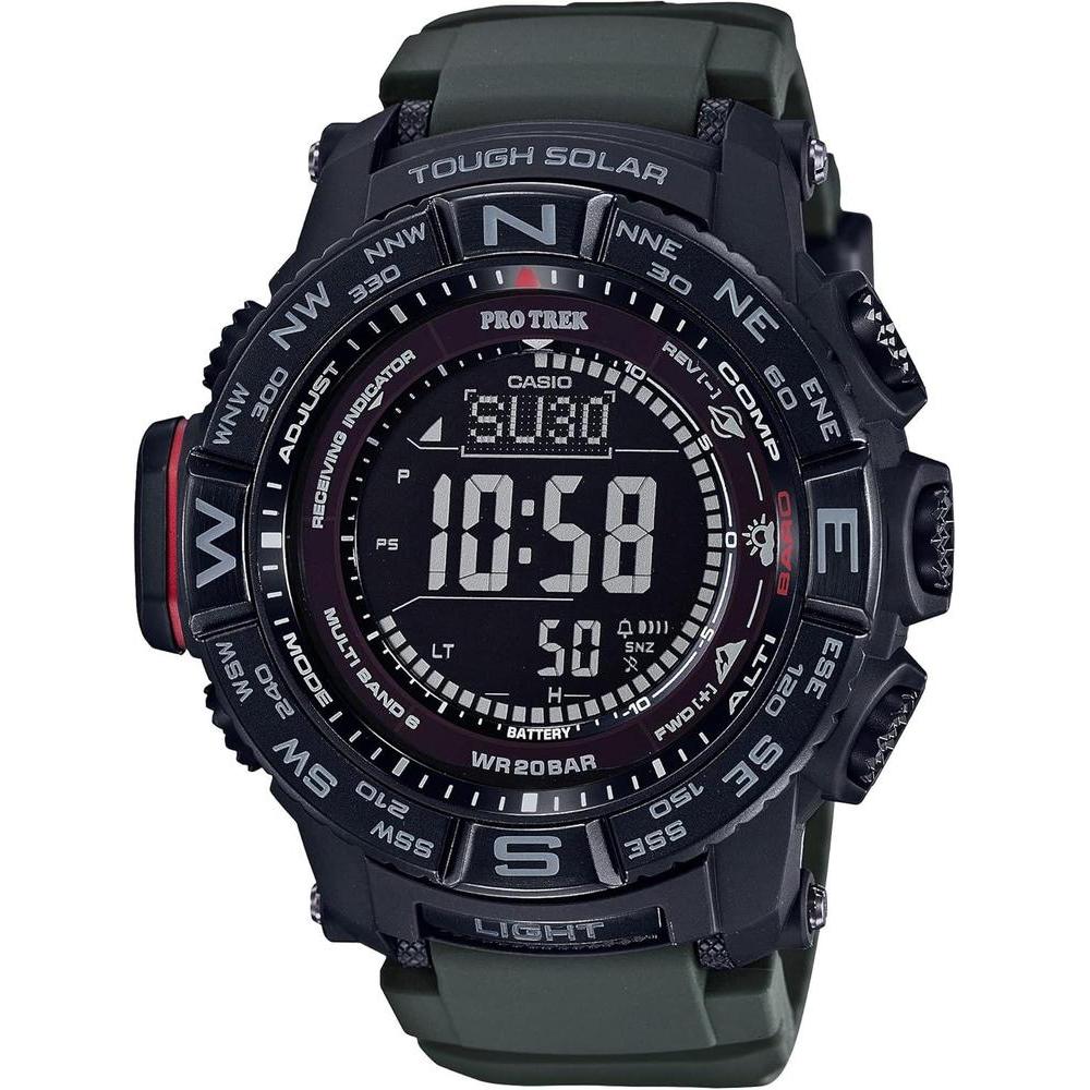 Casio Serie PRW3500 Pro Trek, reloj digital con brújula, altímetro, barómetro, energía solar, resistente al agua y bajas temperaturas