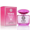 Verse Pink Crystal Intense de NovoGlow para mujer, fragancia floral y afrutada con notas de frambuesa, peonía, magnolia y loto