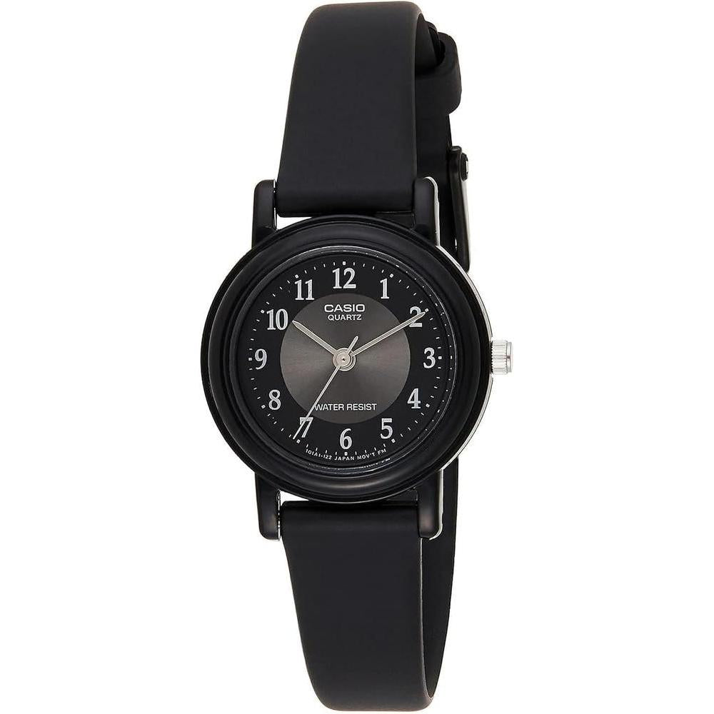Casio LQ-139AMV-1B3 Reloj clásico de resina para mujer en color negro con marcas doradas y resistente al agua