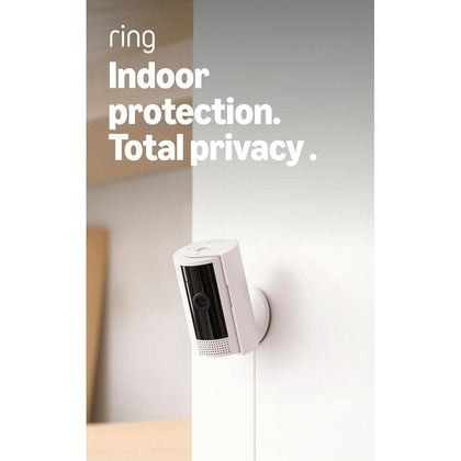 Cámara Ring Indoor para seguridad en el hogar o negocio con video HD de alta calidad y visión nocturna, color blanco