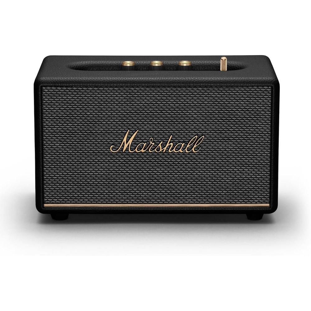 Marshall Acton III - Altavoz Bluetooth para el hogar en color negro, con conectividad Bluetooth 5.2 y un diseño sostenible