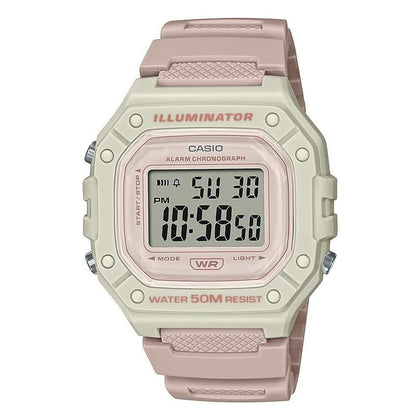 Reloj Casio W218H serie, cronógrafo digital, resistente al agua, LED y alarma, batería de larga duración