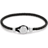 Pulsera de cuero para hombre Calvin Klein sin metal con cierre de gancho fácil y cadena trenzada en estilo moderno