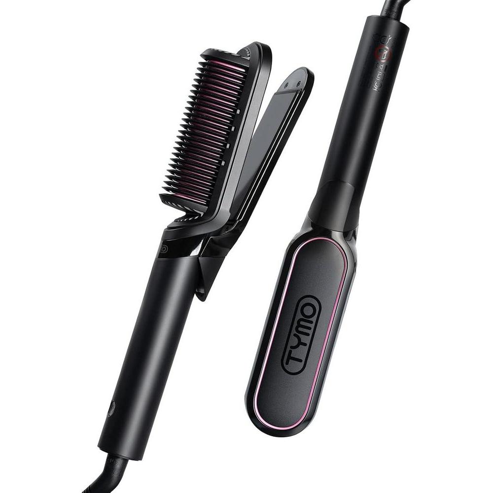 TYMO Cepillo Alisador de Pelo y Plancha 2 en 1 con Tecnología de Iones para Anti-Frizz y Alisado