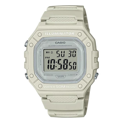 Casio Serie W218H, reloj digital para hombre con resistencia al agua, cronógrafo, retroiluminación LED y batería de larga duración