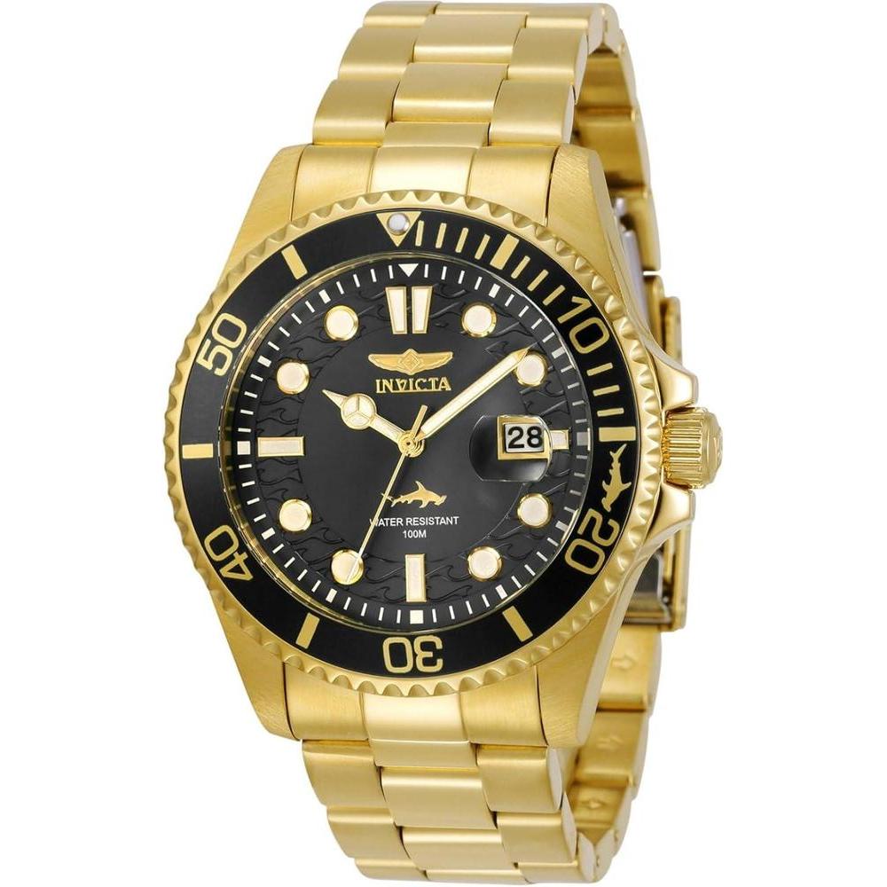Invicta Pro Diver 30026 Reloj de cuarzo para hombre con caja de acero inoxidable y esfera negra