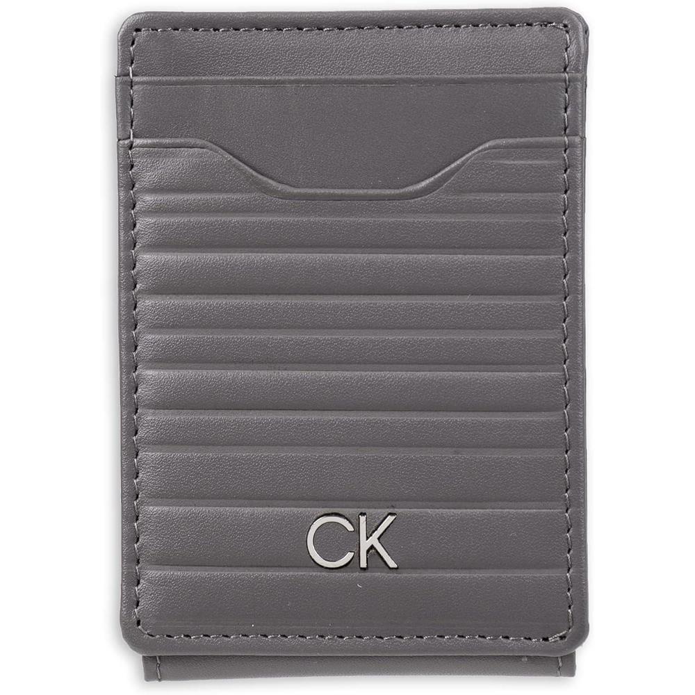 Billetera magnética de cuero Calvin Klein para hombre con protección RFID y diseño de bolsillo frontal