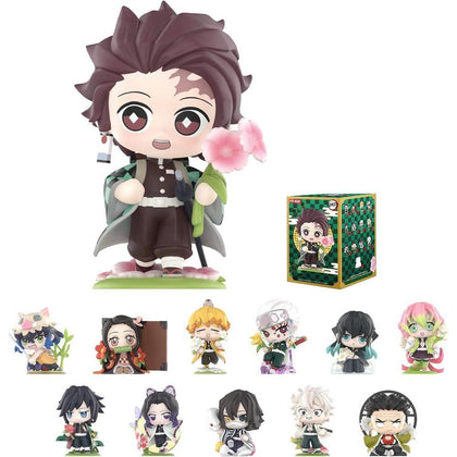 POP MART Demon Slayer - Figuras de la serie de flores de nacimiento, diseño aleatorio en caja ciega, colección y decoración