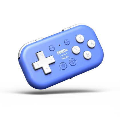 8Bitdo Micro Bluetooth Gamepad tamaño bolsillo para Switch, Android, y Raspberry Pi, soporta modo teclado (Azul)