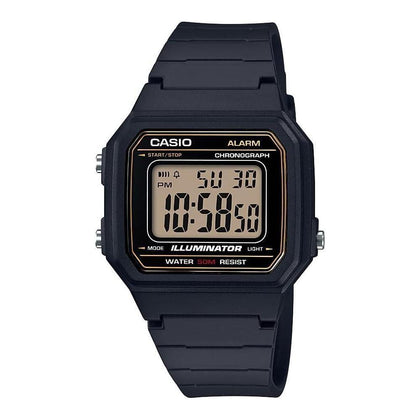 Reloj Digital Casio W217H para Hombre, Resistente al Agua, Cronómetro, Luz LED, Alarma, Batería de 7 años