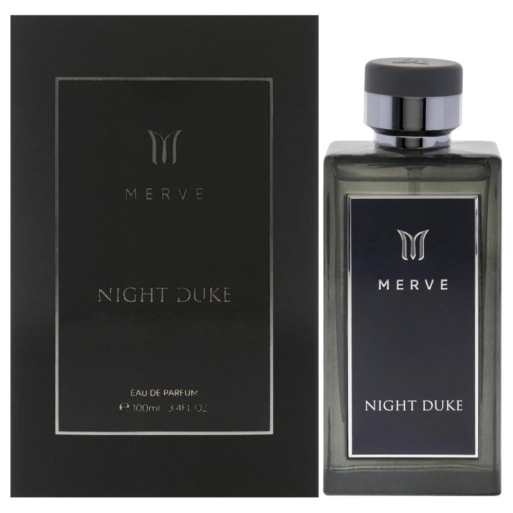 Merve Night Duke para hombre - Perfume elegante con flores y ámbar gris, notas marinas refrescantes