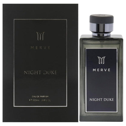 Merve Night Duke para hombre - Perfume elegante con flores y ámbar gris, notas marinas refrescantes